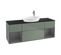 Villeroy & Boch V&B Meuble sous lavabo Finion 160 cm, placage bois, laqué argent, olivier laqué Quantité:1