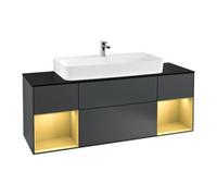 Villeroy & Boch V&B Meuble sous lavabo Finion 160 cm, régale or mat laqué, bleu mat laqué Quantité:1