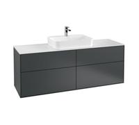 Villeroy & Boch V&B Meuble sous lavabo Finion 160x60,3 cm, EM, placage blanc mat, bleu moyen mat Quantité:1