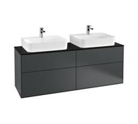 Villeroy & Boch V&B Meuble sous lavabo Finion 160x60,3 cm, plaq. abd. bleu mat, bleu moyen laqué Quantité:1