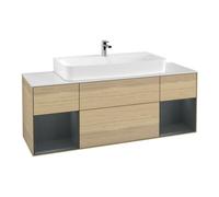 Villeroy & Boch V&B Meuble sous lavabo Finion 160x60,3x50,1 cm, rangement moyen avec laque, placage Oa Quantité:1