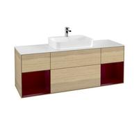 Villeroy & Boch V&B Meuble sous lavabo Finion 160x60, blanc mat, tiroir Peo mat laqué, poignée ven Quantité:1