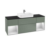 Villeroy & Boch V&B Meuble sous lavabo Finion 160x60, Pl blanc mat, Arrière blanc mat laqué, Huile mat laqué Quantité:1