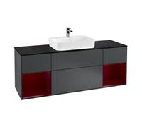 Villeroy & Boch V&B Meuble sous lavabo Finion 160x60, Pl blanc mat, Rg Peau mat La, md blanc mat Lac Quantité:1