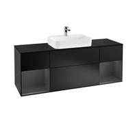 Villeroy & Boch V&B Meuble sous lavabo Finion 160x60, placage bois, tiroir médian, laqué bleu Quantité:1