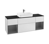 Villeroy & Boch V&B Meuble sous lavabo Finion 160x60, placage bouleau, laqué blanc Quantité:1