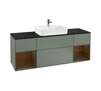 Villeroy & Boch V&B Meuble sous lavabo Finion 160x60, placage bouleau, noyer régulier, huilé mat laqué Quantité:1