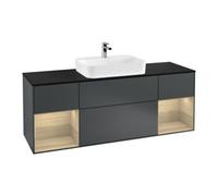 Villeroy & Boch V&B Meuble sous lavabo Finion 160x60, placage bouleau, réglette Oa ven, miroir blanc mat Lac Quantité:1