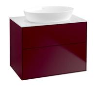 Villeroy & Boch V&B Meuble sous lavabo Finion 80x60,3 cm, plaque de fermeture blanc mat, Peony mat Quantité:1