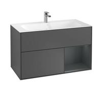 Villeroy & Boch V&B Meuble sous lavabo Finion 99,6x59,1 cm, éclairage mural, anthracite m Quantité:1