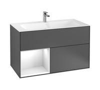 Villeroy & Boch V&B Meuble sous-lavabo Finion Reg gauche si Gr m Laqué, md Bleu Mat Laqué Quantité:1