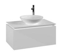 Villeroy & Boch V&B Meuble sous lavabo Legato 80x38x50cm, évier central, Blanc brillant Quantité:1