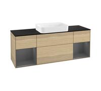 Villeroy & Boch V&B Meuble sous lavabo Luminaire mural Finion 160x60,3x50,1cm, Rg A m Lac, Oa ven Quantité:1