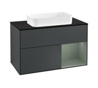 Villeroy & Boch V&B Meuble sous lavabo Plaque de couverture bleu m Finion 100x60,3cm, Rg r Ol m Laque, md bl. m Laque Quantité:1