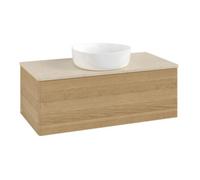 Villeroy & Boch V&B Meuble sous lavabo sans structure de façade Antao 100x36x50cm, couleur WBP botti, chêne miel Quantité:1