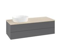 Villeroy & Boch V&B Meuble sous lavabo sans structure de façade Antao 120x36x50cm, WBP botti., Anthrac. m Lac Quantité:1