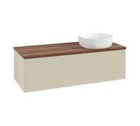 Villeroy & Boch V&B Meuble sous lavabo sans structure de façade Antao 120x36x50cm, WBP chêne sauvage, gris moyen mat Lac Quantité:1