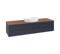 Villeroy & Boch V&B Meuble sous lavabo sans structure de façade Antao 160x50cm, couleur WBP blanc, avec miroir bleu m Lac Quantité:1