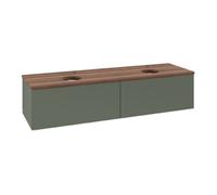 Villeroy & Boch V&B Meuble sous-lavabo sans structure de façade Antao 160x50cm, HL, WBP w. wal, lea gre. m Lac Quantité:1