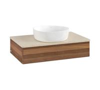 Villeroy & Boch V&B Meuble sous lavabo sans structure de façade Antao 80x19x50cm, couleur WBP botti, noyer w. Quantité:1