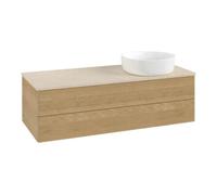 Villeroy & Boch V&B Meuble sous lavabo sans structure de façade, avec éclairage Antao 120x36x50cm, couleur WBP botti, chêne miel Quantité:1