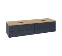 Villeroy & Boch V&B Meuble sous lavabo sans structure de façade, avec éclairage Antao 160x50 cm, HL, WBP chêne hon. Oa, avec miroir m Lac Quantité:1