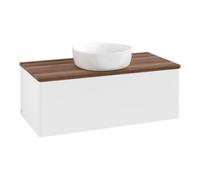 Villeroy & Boch V&B Meuble sous lavabo sans structure de façade, éclairage Antao 100x36x50cm, couleur WBP blanc wal, blanc m Lac Quantité:1