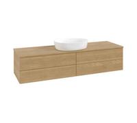 Villeroy & Boch V&B Meuble sous lavabo sans structure de façade - Éclairage Antao 160x50cm, couleur WBP chêne miel, chêne miel Quantité:1