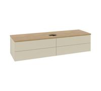 Villeroy & Boch V&B Meuble sous lavabo sans structure de façade - Éclairage Antao 160x50cm, couleur WBP miel Oa, si Gr m Lac Quantité:1
