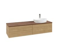 Villeroy & Boch V&B Meuble sous-lavabo sans structure de façade - Éclairage Antao 160x50cm, H I P, couleur WBP blanc, chêne miel Quantité:1