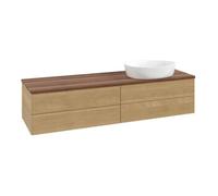 Villeroy & Boch V&B Meuble sous lavabo sans structure de façade - Éclairage Antao 160x50cm, WBP couleur noyer, chêne miel Quantité:1