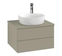 Villeroy & Boch V&B Meuble sous lavabo sans structure de façade - Éclairage Antao 60x36x50 cm, HL, WBP Lac, avec miroir blanc m Lac Quantité:1