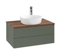 Villeroy & Boch V&B Meuble sous lavabo sans structure de façade - Éclairage Antao 80x36x50cm, HL, WBP blanc wa, lea gre. m Lac Quantité:1