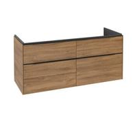 Villeroy & Boch Meuble lavabo Subway 3 C56801RH chêne Kansas poignée Volcano noir sans LED