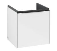 Villeroy & Boch V&B Meuble sous lavabo Subway 3.0 42,3x42,9x37,8cm, porte gauche/grise devant, blanc brillant Quantité:1