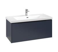 Villeroy und Boch Subway 3. 1930 C569L1VQ 97,3x42,9x47,8cm, avec LED / poignée Volcano noir, bleu marine