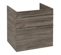 Villeroy & Boch V&B Meuble sous lavabo Venticello 60,3x59x50,2 cm, poignée chrome, chêne stone Quantité:1