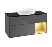 Villeroy & Boch V&B Meuble sous-vasque Finion 120 cm, Pl b m, Reg gol m Lac, Anthrac. m Quantité:1