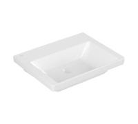 Villeroy & Boch V&B Meuble vasque Subway 3.0 60x47cm, angle, sans robinet ni trop-plein, blanc Quantité:1