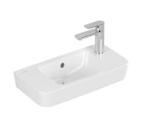 Villeroy & Boch V&B O.NOVO Compact lavabo à main 50x25 cm, évacuation droite, robinetterie gauche, trop-plein, blanc Quantité:1