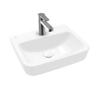 Villeroy & Boch V&B O.NOVO HWB encastré/surélevé 45x37cm, angle, sans robinet, avec trop-plein, blanc Quantité:1