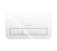 Villeroy & Boch Plaque commande WC ViConnect M200 922400RE Verre blanc brillant Rinçage 2 quantités