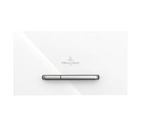 Villeroy & Boch V&B Plaque de commande WC ViConnect 300G 25,3x14,5x2 cm, verre, blanc brillant Quantité:1