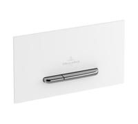 Villeroy & Boch V&B Plaque de commande WC ViConnect 300S 25,3x14,5x2cm, plastique, touche chromée, blanc Quantité:1