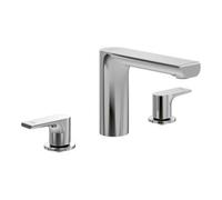Villeroy & Boch V&B Robinet de lavabo 3 trous Liberty sans garniture de vidage, régulateur réglable, chrome Quantité:1