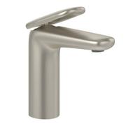 Villeroy und Boch Antao mitigeur lavabo TVW11100300064 avec ouverture par pression garniture de vidange , nickel brossé noir