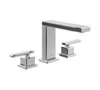 Villeroy & Boch V&B Robinetterie lavabo 3 trous Mettlach avec vidage, régulateur renforcé, montage sur pied, chromé Quantité:1