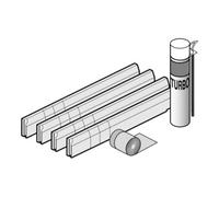 Villeroy & Boch V&B Set d'installation en polystyrène 90x80-100x100cm, f DW, chromé Quantité:1