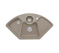 Villeroy & Boch V&B Solo Évier d'angle avec garniture vidage, excentrique, timber CeramicPlus Quantité:1