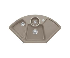 Villeroy & Boch V&B Solo Évier d'angle avec garniture vidage, excentrique, timber CeramicPlus Quantité:1